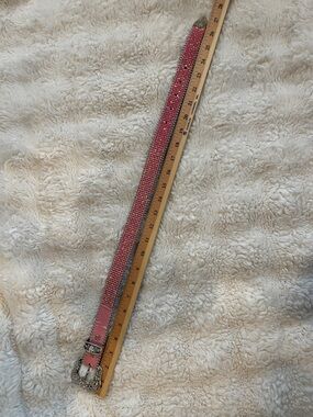 Pink Rhinestone Studded Belt for Girls 26”